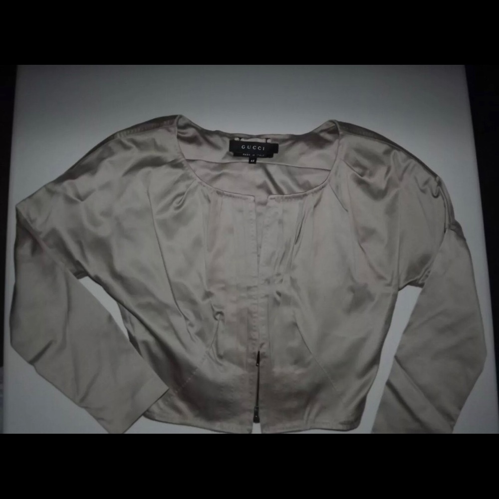 Gucci mid waisted half zip jacket